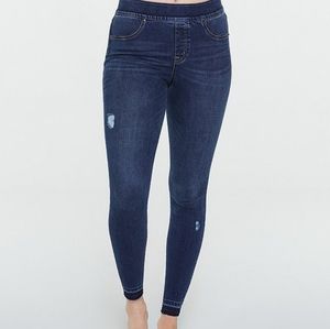 Spanx Distressed Denim Leggings Size Medium